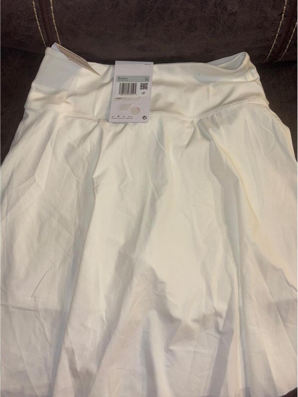 Nike Dri-FIT Golf Skort White Pleated Athletic Tennis Skirt XS NWT - Picture 2 of 7